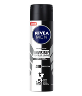 Nivea Men Black & White Invisible Body Spray 150ml