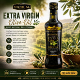 Mundial Extra Virgin Olive Oil (500ml Bottle)