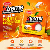 Fusion Xtreme Jam-Filled Bubble Gum (Orange Flavor, 13.5g)