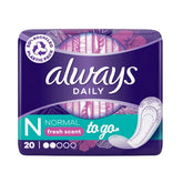 Always Daily Fresh Normal Fresh Scent 20 Pads