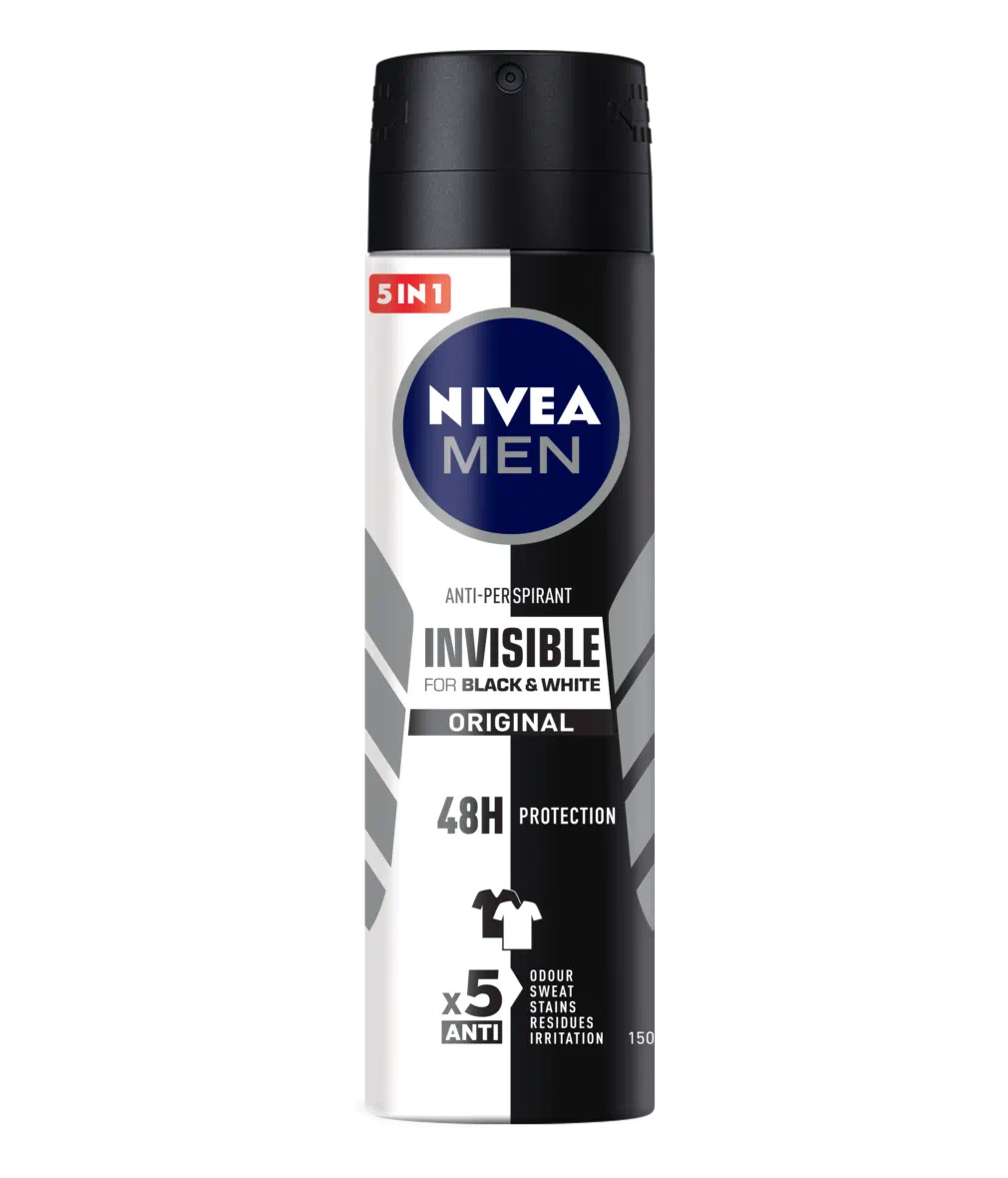 Nivea Men Black & White Invisible Body Spray 150ml