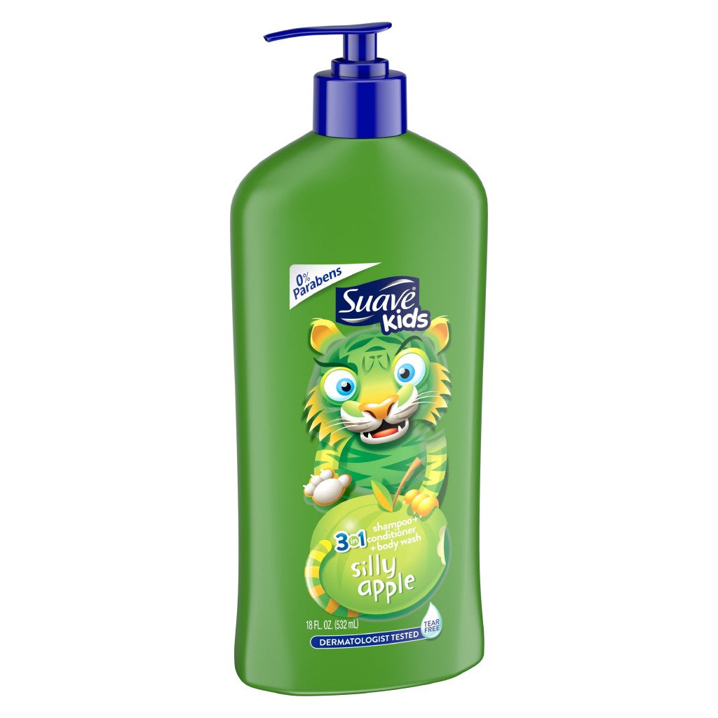 Suave Kids 3 in 1 Silly Apple Shampoo 532ml