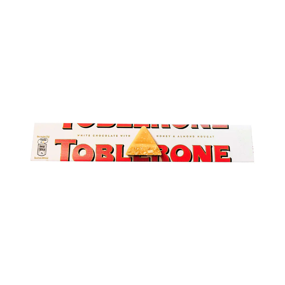 Toblerone White Chocolate Bar With Honey & Almond 100g