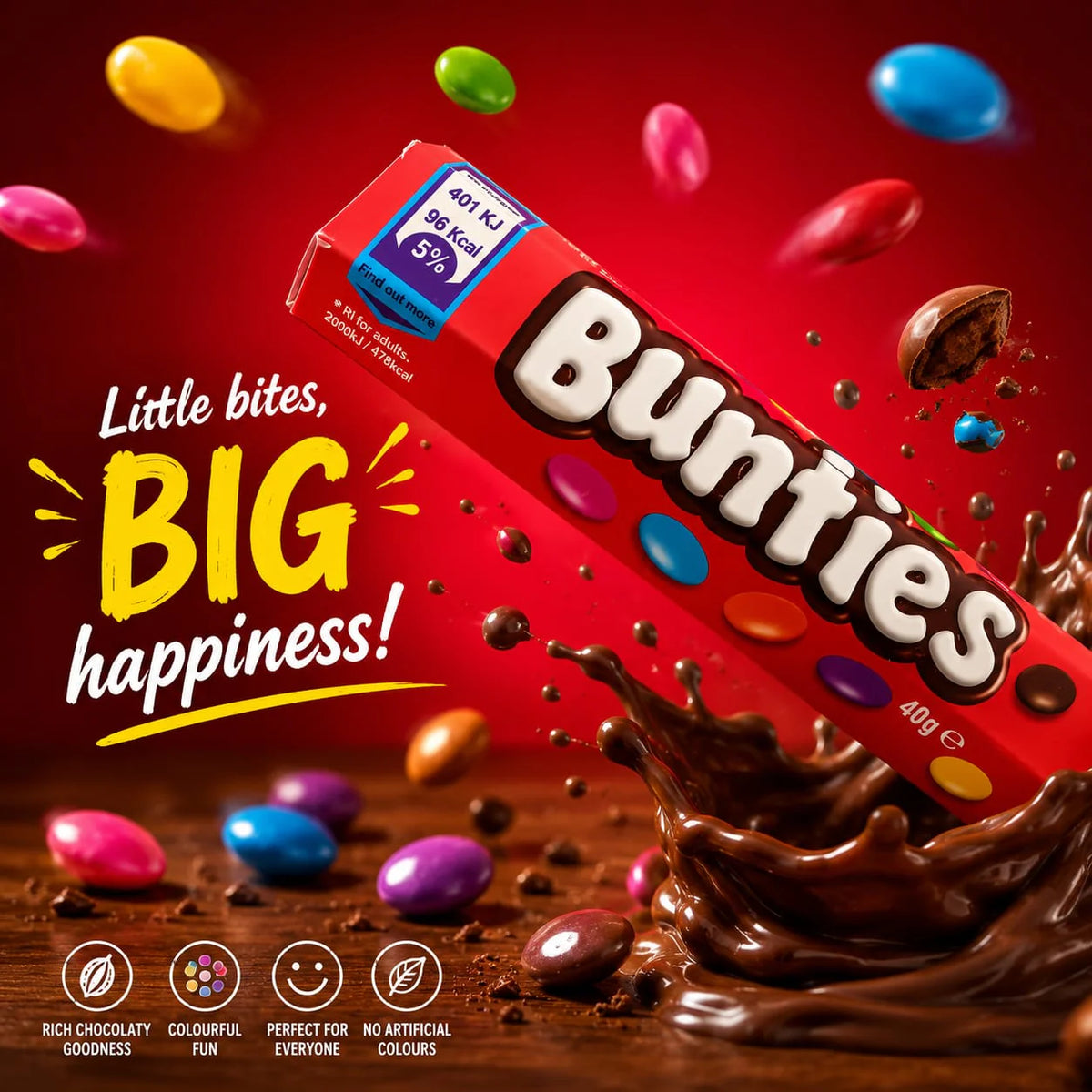 Bunties Milk Chocolate Buttons (40g)