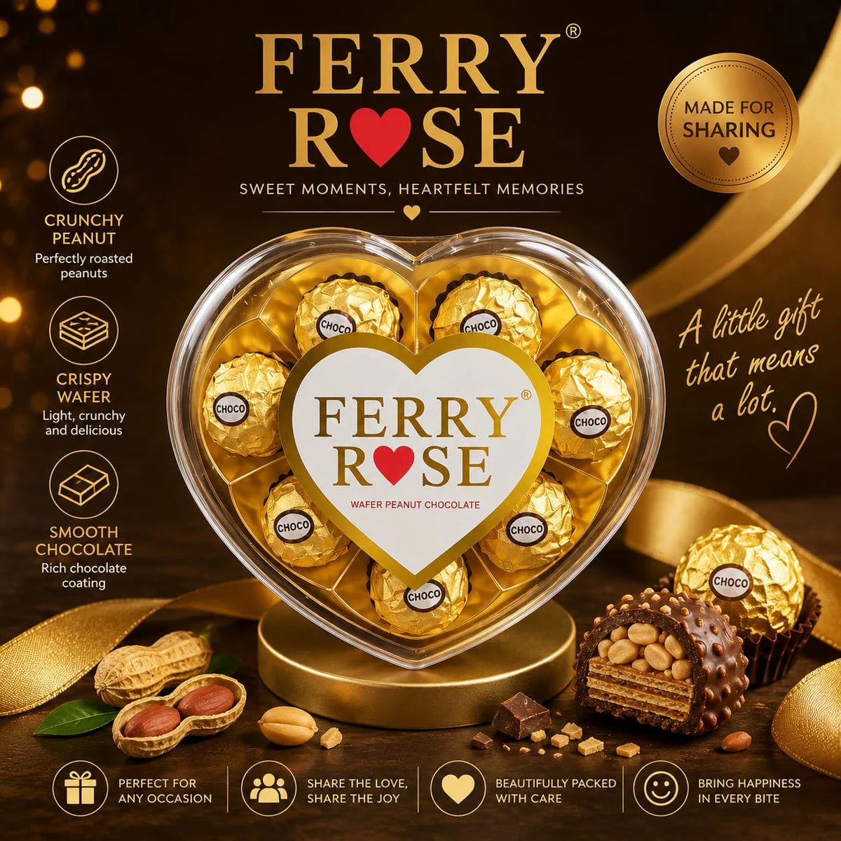 Ferry Rose Heart Shape Box (T-8 / 100g)