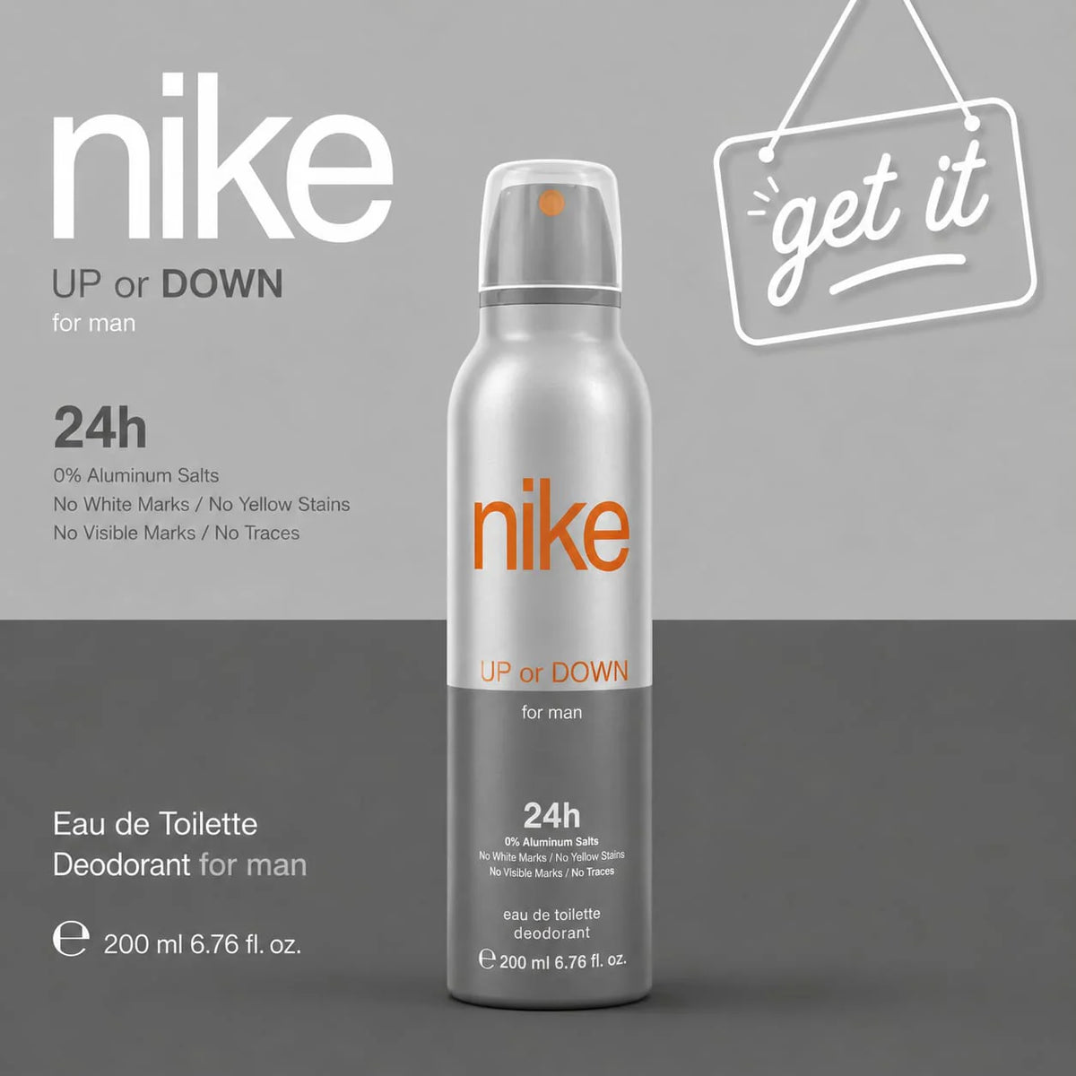Nike Up or Down Deodorant Spray for Men (200ml)