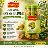 Coopoliva Spanish Green Olives – Pitted (235g)
