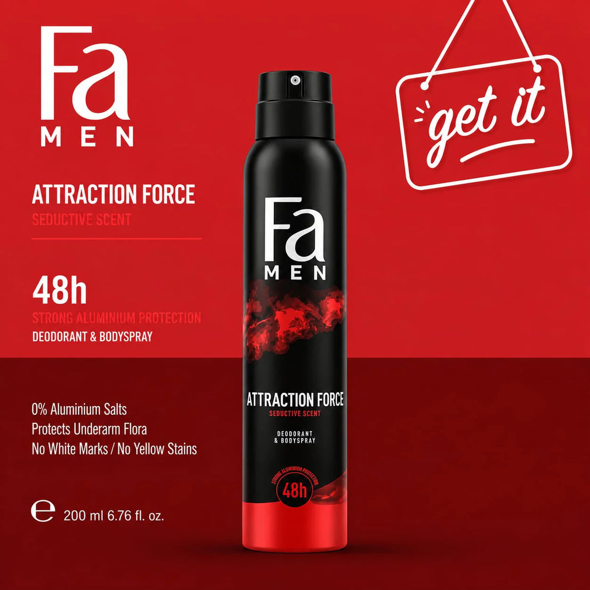 Fa Men Invisible Power Anti-Perspirant Deodorant Spray (200ml)