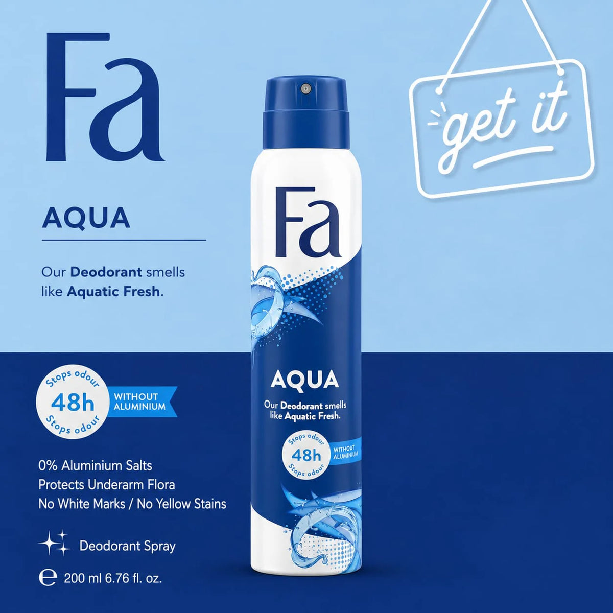 Fa Aquatic Fresh Aqua Deodorant Body Spray (200ml)