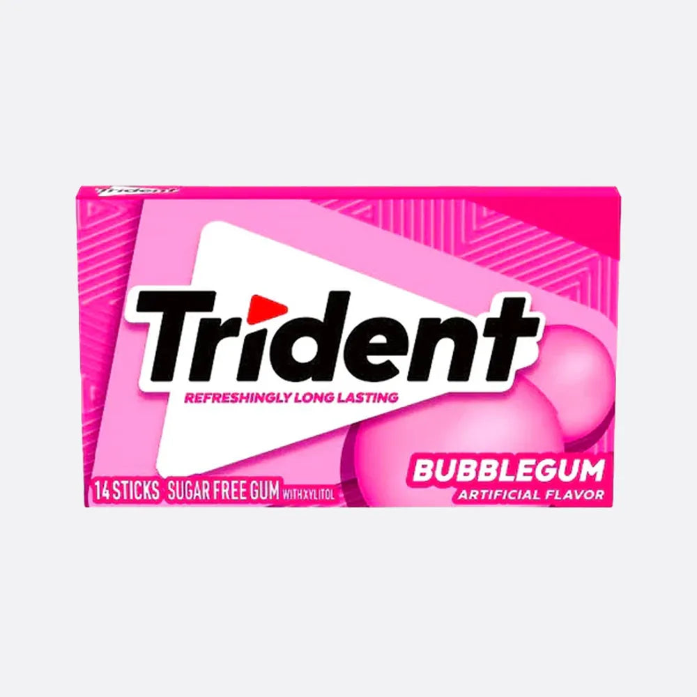 Trident Bubblegum Sugar Free Gum 14 Sticks