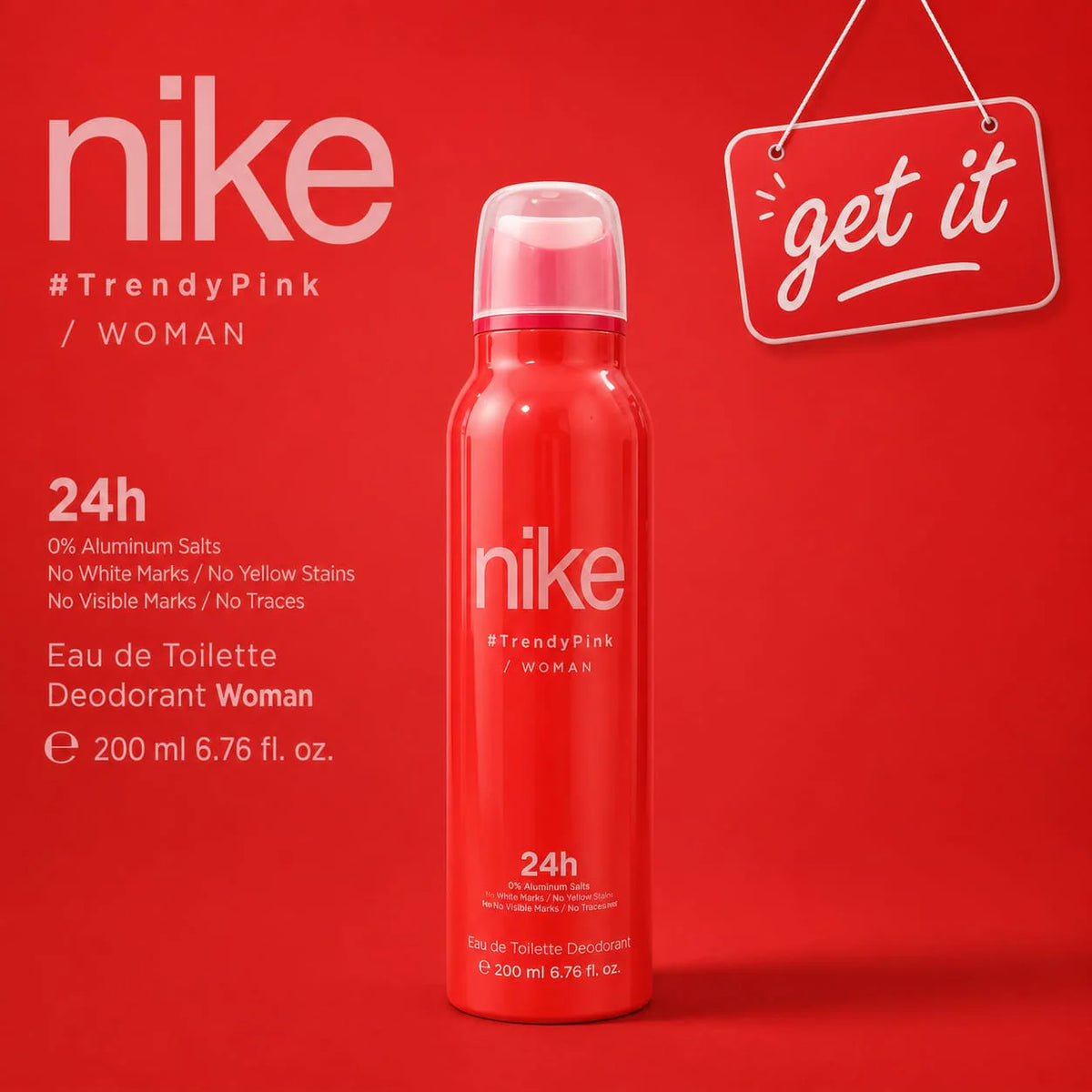 Nike Coral Blush Deodorant Spray for Women (200ml)