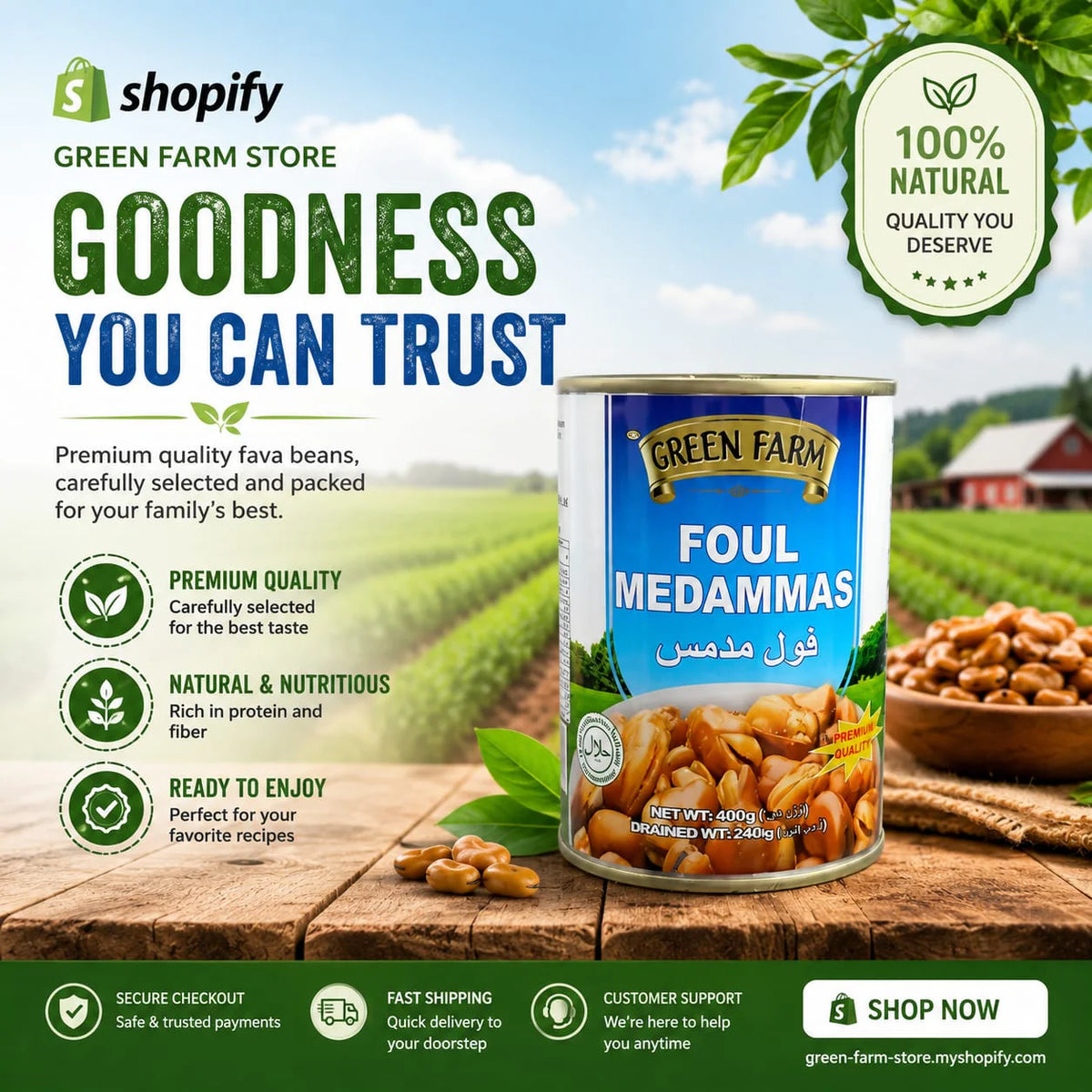 Green Farm Foul Medammas 400g