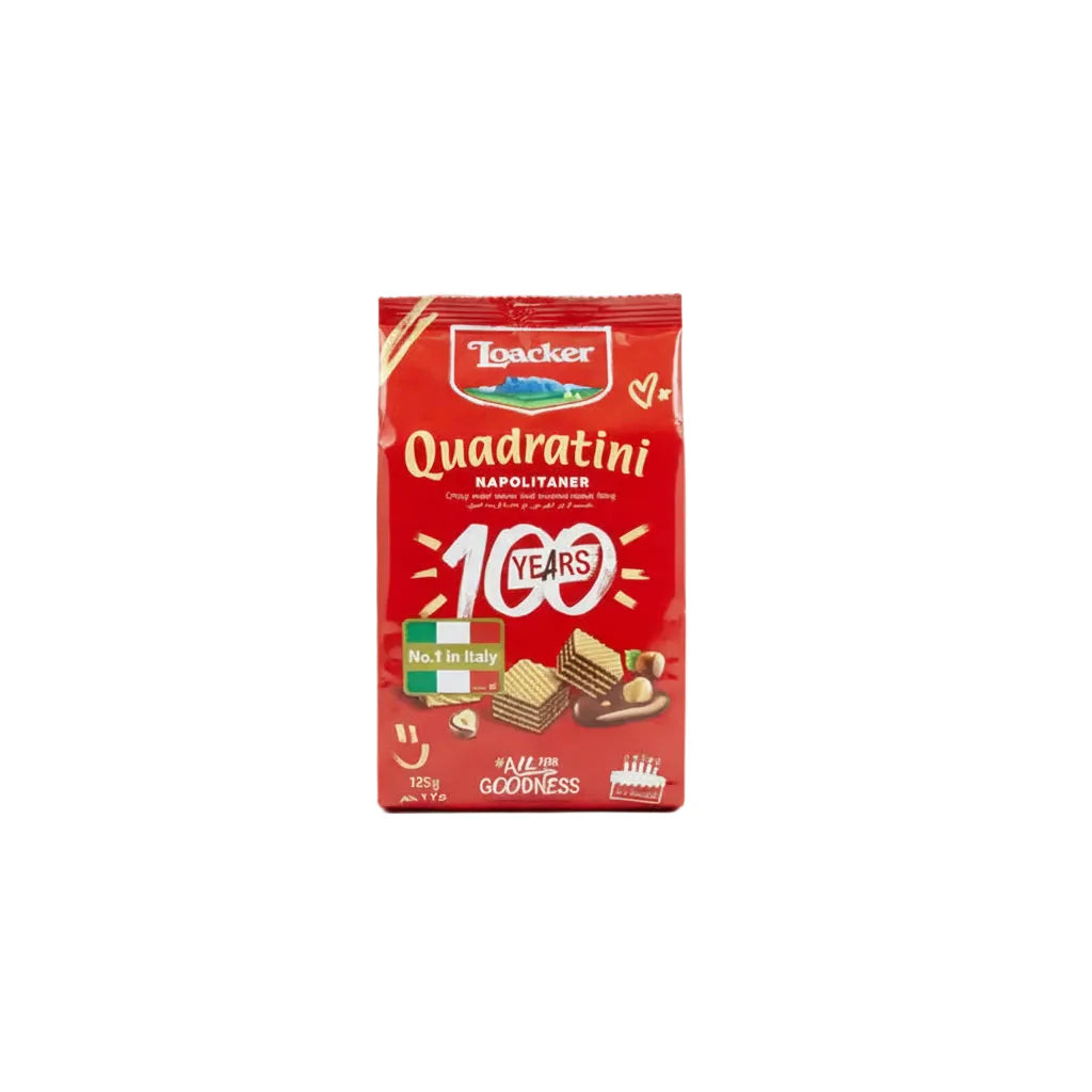 Loacker Quadratini Napolitaner Nuts(Hazelnut) Wafer 125g