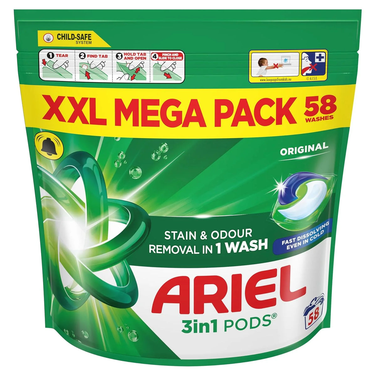 Ariel All-in-1 PODS Washing Detergent Capsules (58 Washes)