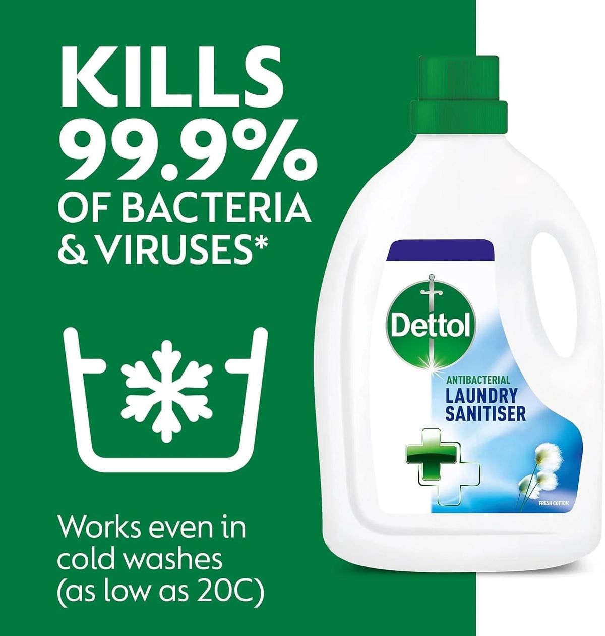 Dettol Antibacterial Laundry Cleanser in Fresh Cotton (2.5 Litre)