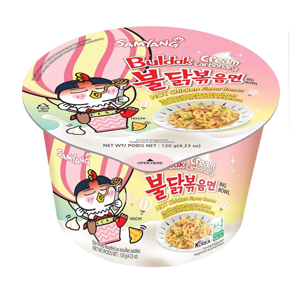 Samyang Cream Carbonara Hot Chicken Flavor Ramen Bowl 120g