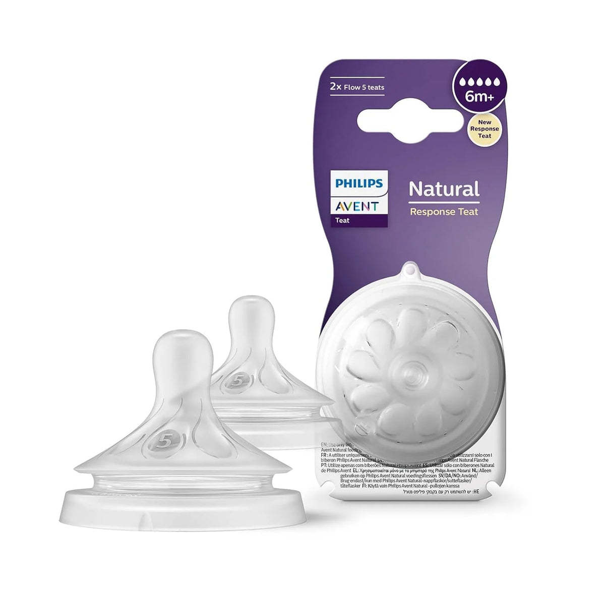 Avent Natural Baby Bottle Nipples 6m+