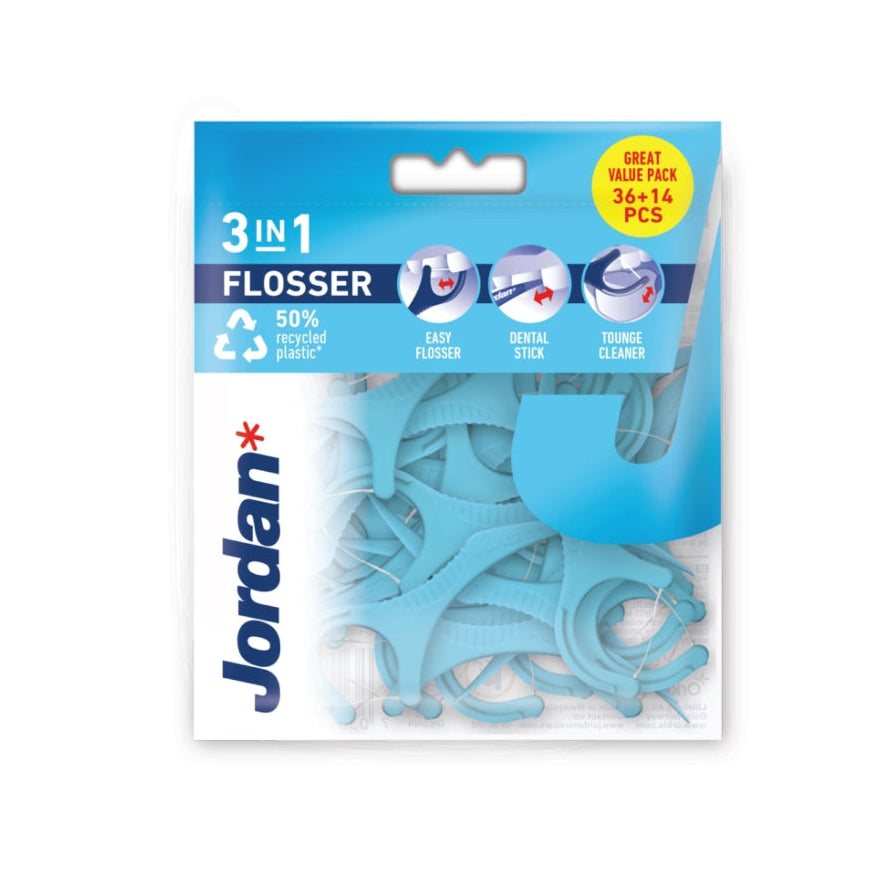 Jordan 3in1 Flosser 36+14 PCS Value Pack