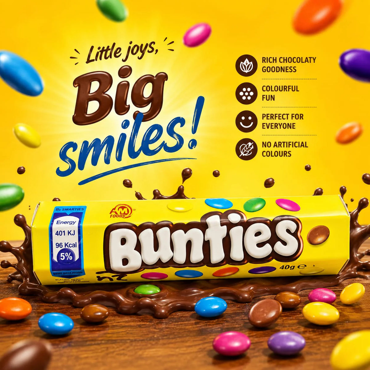 Bunties Milk Chocolate Buttons (40g)