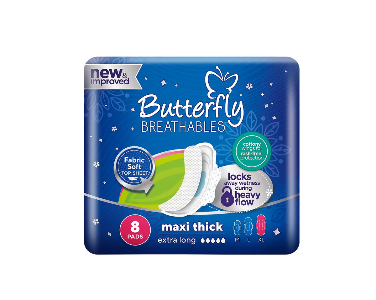 Butterfly Breathables Maxi Thick Extra Long 8 Pads