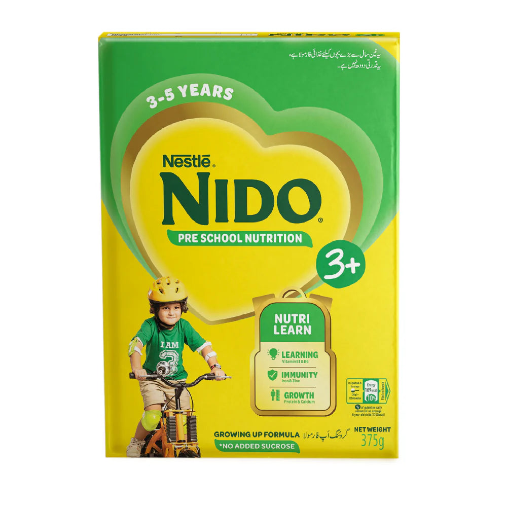 NESTLE NIDO MILK POWDER 3+ GROWING UP FORMULA 375 GM
