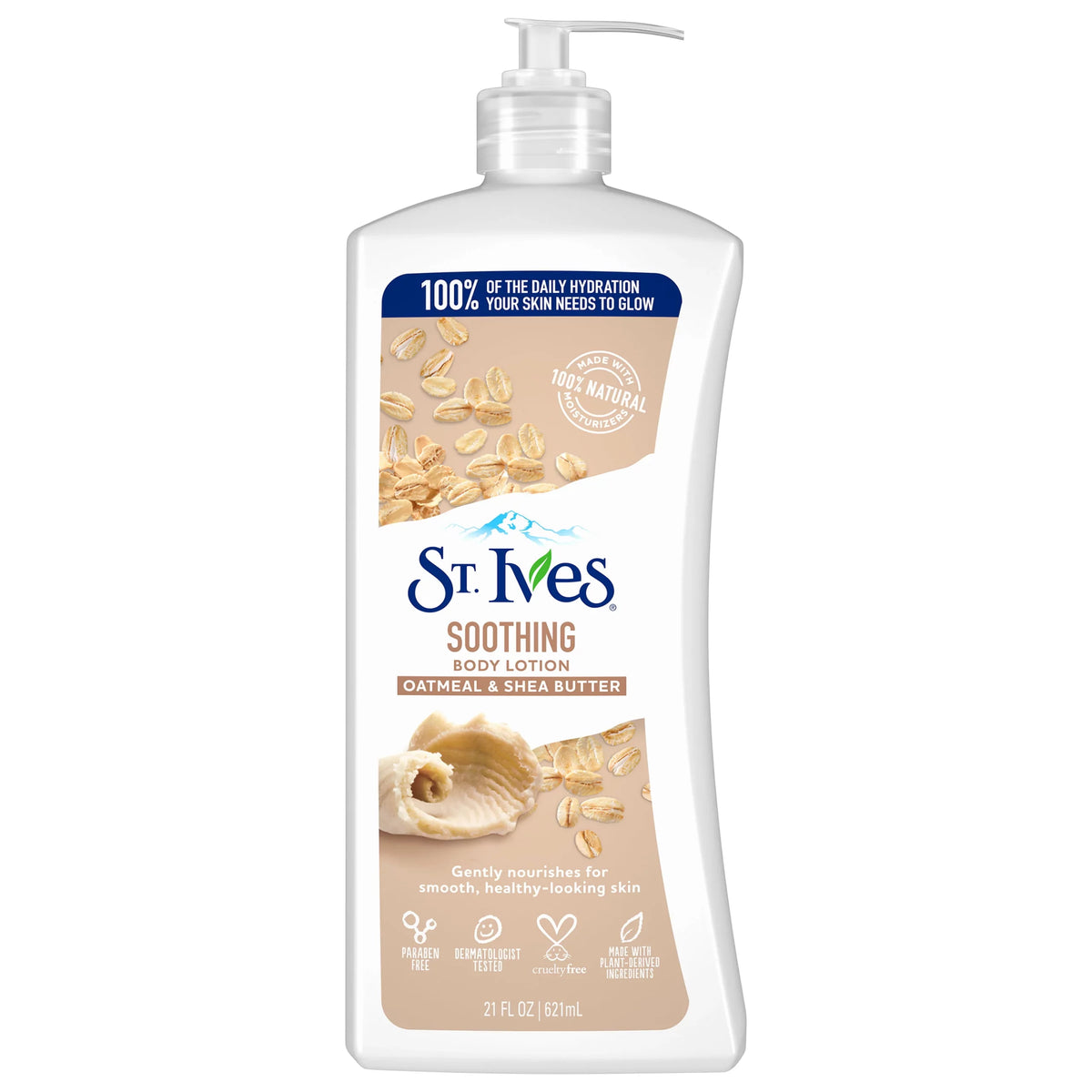 St. Ives Soothing Oatmeal & Shea Butter Body Lotion, Paraben Free, 621ml