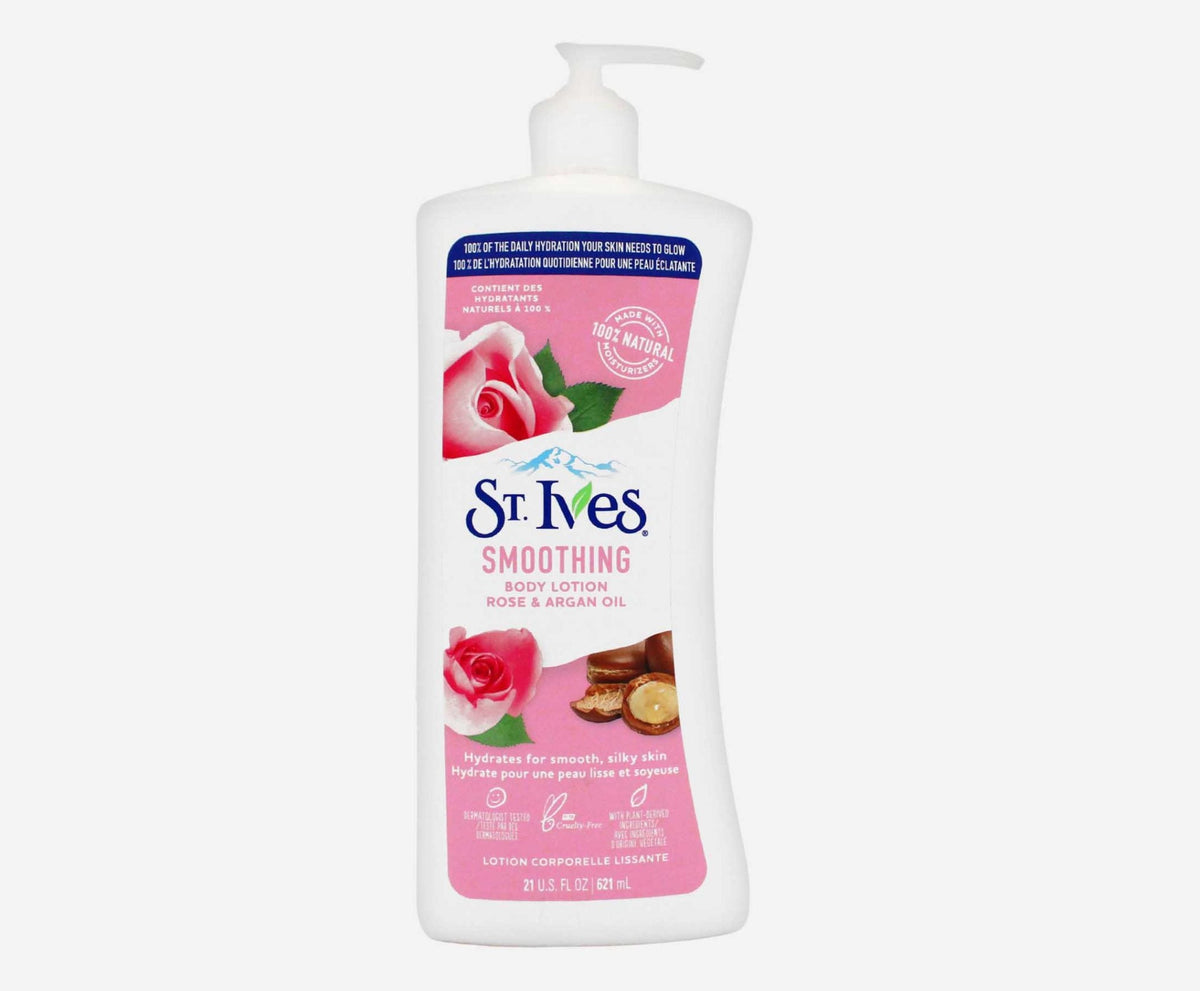 St. Ives Smoothing Rose & Argan Oil Body Lotion, Paraben Free, 621ml