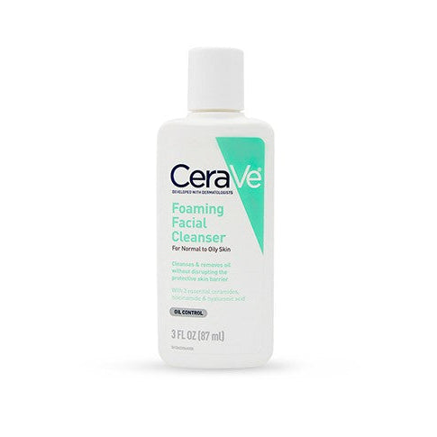 Cerave Foaming Facial Cleanser 87ml Normal To Oily Skin