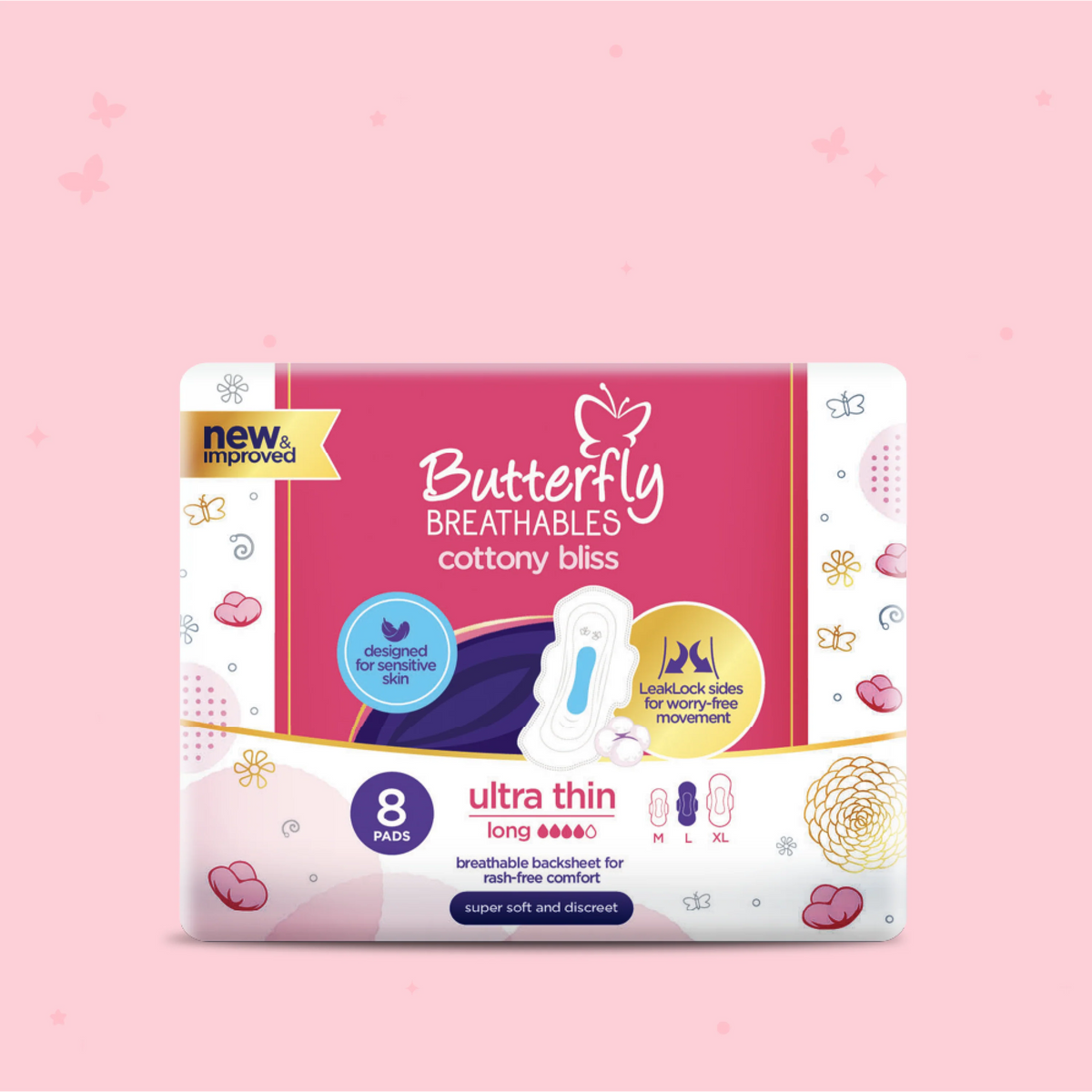 Butterfly Breathables Ultra Thin 8 Pads