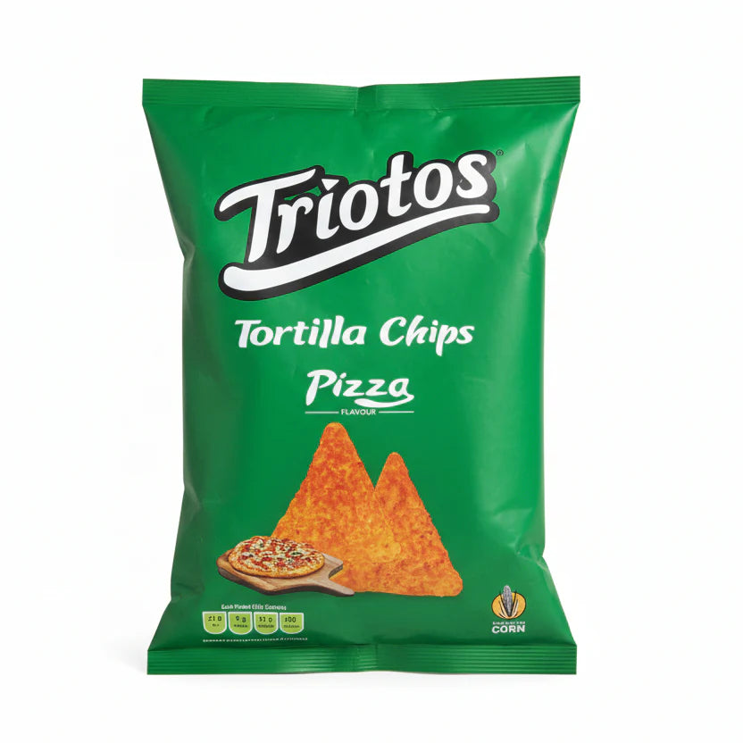 TRIOTOS TORTILLA CHIPS PIZZA FLAVOUR 80GM