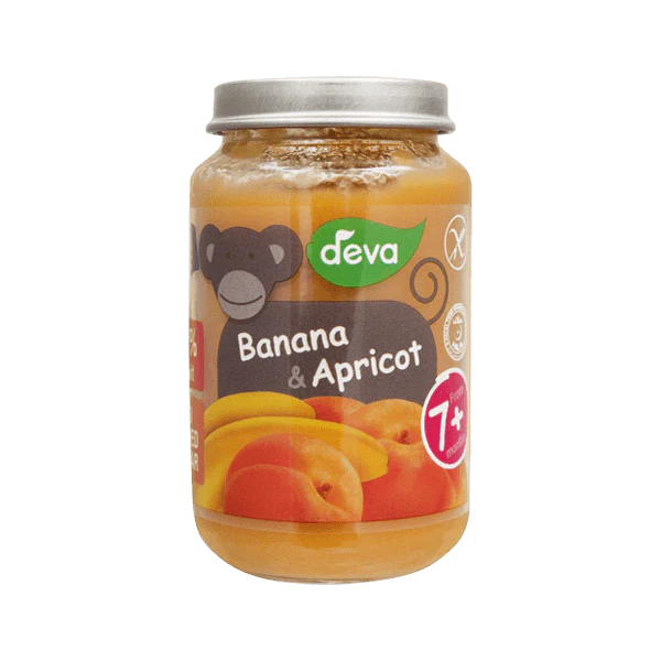 DEVA BABY FOOD BANANA & APRICOT 7+MONTHS 200 GM