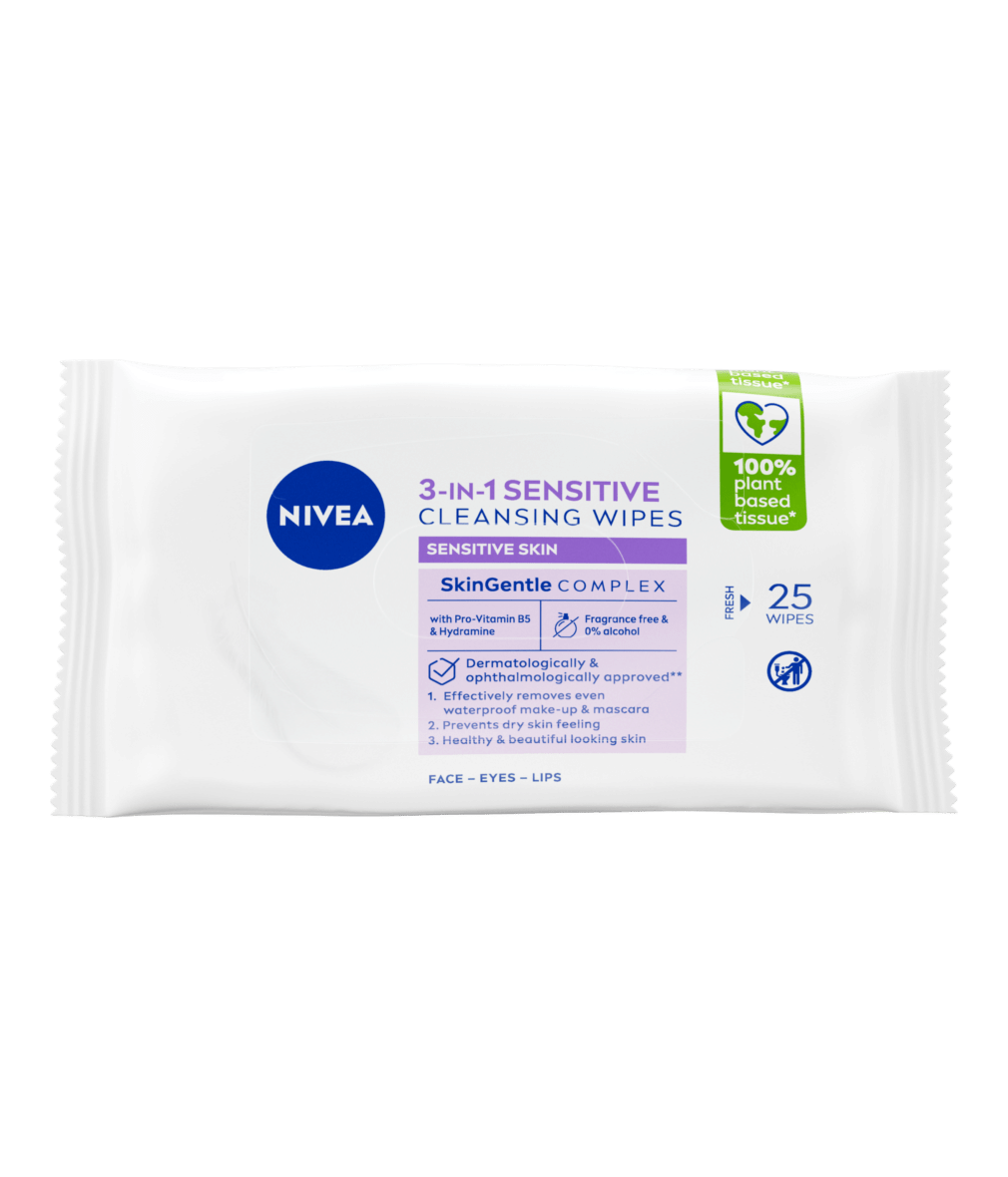 Nivea 3 in 1 Sensitive Cleansing 25 Wipes