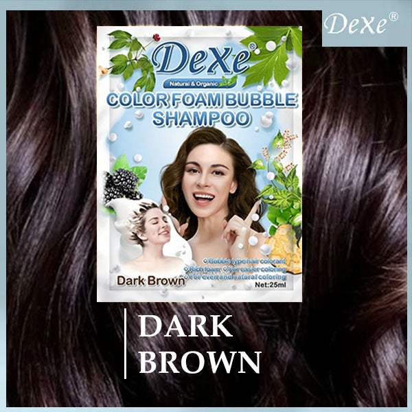 DEXE COLOR FOAM BUBBLE SHAMPOO DARK BROWN 10X25ML