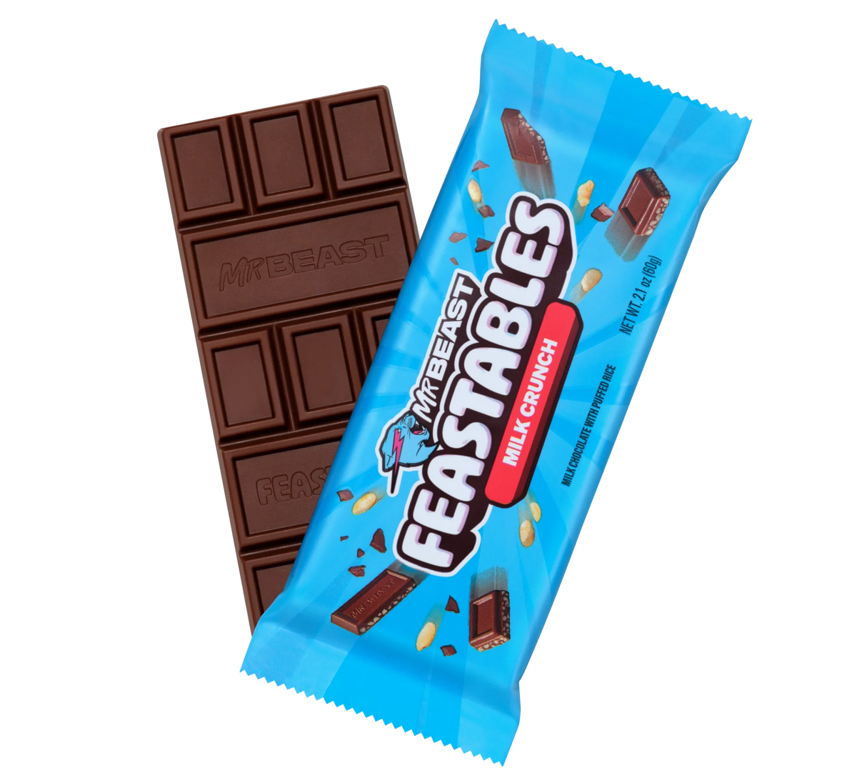 Feastables Mrbeast Milk Crunch Chocolate 60g